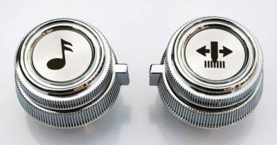 Nor/AM Auto Body Parts - 78-'87 CHEVROLET/GMC PICKUP, JIMMY, AND SUBURBAN CHROME RADIO KNOBS (FOR AM/FM CASSETTE RADIO)