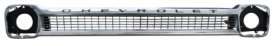 64-66 C-10 GRILLE CHR W/LETTER (W/LAMP BUCKET and GRILLE BRACE)