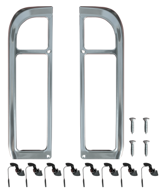 69-72 CHEV/GMC TAIL LIGHT BEZEL KIT, 14 PIECE. 2 BEZELS, 8 CLIPS AND 4 SCREWS