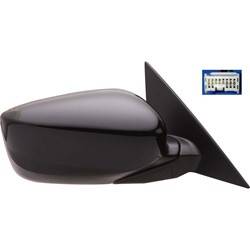 LKQ - 2013-2017 Acura ILX Passenger's Side Door Mirror Power Adjustment, Manual Folding, Heated, Textured Paint To Match