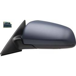 LKQ - 2006-2008 Audi A3 Driver's Side Door Mirror Power Adjustment, Manual Folding, Heated, Textured Gray