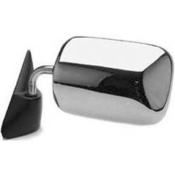 LKQ - 1987-1994 Dodge Dakota Driver's Side Door Mirror Manual Adjustment, Manual Folding, Non-Heated, Chrome