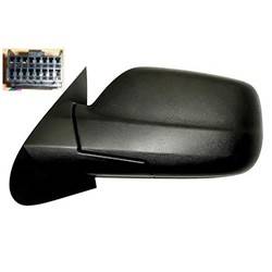 LKQ - 2005-2008 Jeep Grand Cherokee Driver's Side Door Mirror Power Adjustment, Manual Folding, Heated, Memory Setting, Textured