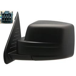 LKQ - 2008-2012 Jeep Liberty Driver's Side Door Mirror Power Adjustment, Manual Folding, Heated, Textured