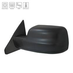 LKQ - 2019-2024 Ram 1500 Driver's Side Door Mirror Power Adjustment, Manual Folding, Heated, Blind Spot Indicator, Blind Spot Mirror, Temperature Sensor, Textured