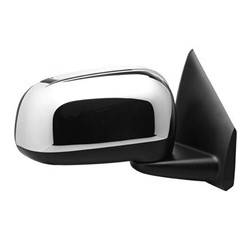 LKQ - 2007-2009 Chrysler Aspen Passenger's Side Door Mirror Power Adjustment, Manual Folding, Heated, Textured Chrome