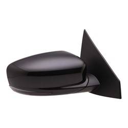 LKQ - 2013-2015 Dodge Dart Passenger's Side Door Mirror Power Adjustment, Manual Folding, Heated, Housing Turn Signal Indicator, Integrated Puddle Light, Mirror Turn Signal Indicator, Textured Paint To Match