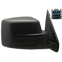 LKQ - 2008-2012 Jeep Liberty Passenger's Side Door Mirror Power Adjustment, Manual Folding, Heated, Textured