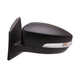 LKQ - 2012-2014 Ford Focus Driver's Side Door Mirror Power Adjustment, Manual Folding, Heated, Blind Spot Mirror, Housing Turn Signal Indicator, Mirror Turn Signal Indicator, Textured Paint To Match