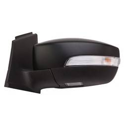 LKQ - 2012-2014 Ford Focus Driver's Side Door Mirror Power Adjustment, Manual Folding, Heated, Blind Spot Mirror, Housing Turn Signal Indicator, Integrated Puddle Light, Mirror Turn Signal Indicator, Textured Paint To Match