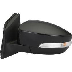 LKQ - 2015-2018 Ford Focus Driver's Side Door Mirror Power Adjustment, Manual Folding, Heated, Blind Spot Mirror, Housing Turn Signal Indicator, Integrated Puddle Light, Mirror Turn Signal Indicator, Textured Paint To Match