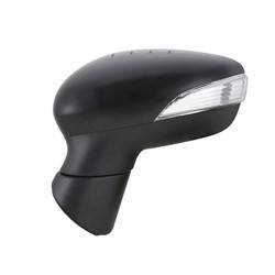 LKQ - 2014-2019 Ford Fiesta Driver's Side Door Mirror Power Adjustment, Manual Folding, Heated, Blind Spot Mirror, Housing Turn Signal Indicator, Mirror Turn Signal Indicator, Black