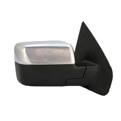 LKQ - 2007-2008 Ford F-150 Passenger's Side Door Mirror Power Adjustment, Manual Folding, Heated, Housing Turn Signal Indicator, Memory Setting, Mirror Turn Signal Indicator, Textured Chrome