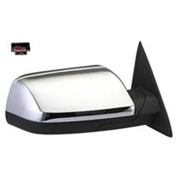 LKQ - 2009-2012 Ford Flex Passenger's Side Door Mirror Power Adjustment, Manual Folding, Heated, Integrated Puddle Light, Memory Setting, Textured Chrome