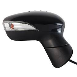 LKQ - 2011 Ford Fiesta Passenger's Side Door Mirror Power Adjustment, Manual Folding, Heated, Blind Spot Mirror, Housing Turn Signal Indicator, Mirror Turn Signal Indicator, Textured Paint To Match