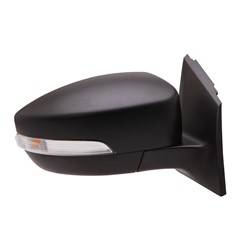 LKQ - 2012-2014 Ford Focus Passenger's Side Door Mirror Power Adjustment, Manual Folding, Heated, Blind Spot Mirror, Housing Turn Signal Indicator, Mirror Turn Signal Indicator, Temperature Sensor, Textured Paint To Match