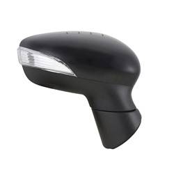 LKQ - 2014-2019 Ford Fiesta Passenger's Side Door Mirror Power Adjustment, Manual Folding, Heated, Blind Spot Mirror, Housing Turn Signal Indicator, Mirror Turn Signal Indicator, Black