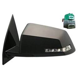 LKQ - 2009-2013 Chevrolet Traverse Driver's Side Door Mirror Power Adjustment, Powered Folding, Heated, Blind Spot Mirror, Housing Turn Signal Indicator, Memory Setting, Mirror Turn Signal Indicator, Textured Paint To Match