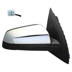 LKQ - 2008-2009 Pontiac G8 Passenger's Side Door Mirror Power Adjustment, Manual Folding, Non-Heated, Textured Chrome