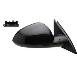 LKQ - 2011 Buick Regal Passenger's Side Door Mirror Power Adjustment, Manual Folding, Heated, Housing Turn Signal Indicator, Textured Paint To Match