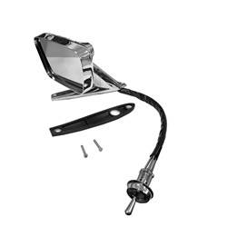 LKQ - 1967-1968 Ford Mustang Driver's Side Door Mirror Manual Adjustment, Non-Foldaway, Non-Heated