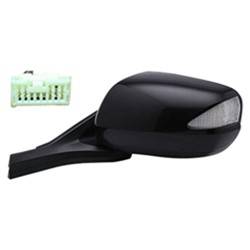 LKQ - 2010-2014 Honda Insight Driver's Side Door Mirror Power Adjustment, Manual Folding, Heated, Housing Turn Signal Indicator, Mirror Turn Signal Indicator, Textured Paint To Match