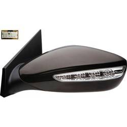 LKQ - 2011-2013 Hyundai Sonata Driver's Side Door Mirror Power Adjustment, Manual Folding, Non-Heated, Housing Turn Signal Indicator, Mirror Turn Signal Indicator, Textured Paint To Match