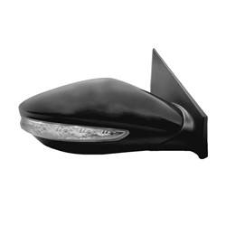 LKQ - 2011-2015 Hyundai Sonata Passenger's Side Door Mirror Power Adjustment, Manual Folding, Heated, Blind Spot Mirror, Housing Turn Signal Indicator, Mirror Turn Signal Indicator, Matte Black