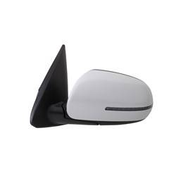 LKQ - 2010-2013 Kia Forte Driver's Side Door Mirror Power Adjustment, Powered Folding, Heated, Housing Turn Signal Indicator, Mirror Turn Signal Indicator, Black