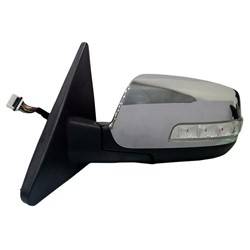 LKQ - 2014-2015 Kia Sorento Driver's Side Door Mirror Power Adjustment, Powered Folding, Heated, Blind Spot Indicator, Housing Turn Signal Indicator, Memory Setting, Mirror Turn Signal Indicator, Textured Chrome