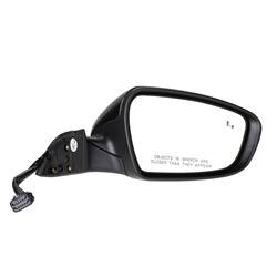 LKQ - 2017-2018 Kia Forte Passenger's Side Door Mirror Power Adjustment, Powered Folding, Heated, Blind Spot Indicator, Housing Turn Signal Indicator, Integrated Puddle Light, Mirror Turn Signal Indicator, Black