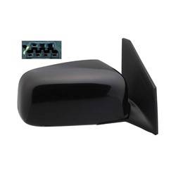 LKQ - 2002-2003 Mitsubishi Lancer Passenger's Side Door Mirror Power Adjustment, Manual Folding, Heated, Textured Paint To Match