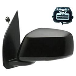 LKQ - 2005-2012 Nissan Pathfinder Driver's Side Door Mirror Power Adjustment, Manual Folding, Heated, Memory Setting, Black