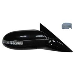 LKQ - 2009-2014 Nissan Maxima Passenger's Side Door Mirror Power Adjustment, Manual Folding, Non-Heated, Housing Turn Signal Indicator, Mirror Turn Signal Indicator, Black