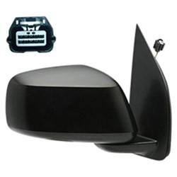 LKQ - 2005-2012 Nissan Pathfinder Passenger's Side Door Mirror Power Adjustment, Manual Folding, Heated, Memory Setting, Black