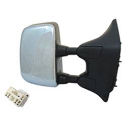 LKQ - 2004-2005 Nissan TITAN Passenger's Side Door Mirror Power Adjustment, Manual Folding, Heated, Blind Spot Mirror, Textured Chrome, with Tow Package