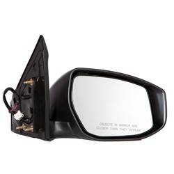 LKQ - 2013-2019 Nissan Sentra Passenger's Side Door Mirror Power Adjustment, Manual Folding, Heated, Black