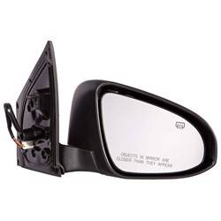 LKQ - 2014-2019 Toyota Corolla Passenger's Side Door Mirror Power Adjustment, Manual Folding, Heated, Housing Turn Signal Indicator, Mirror Turn Signal Indicator, Black