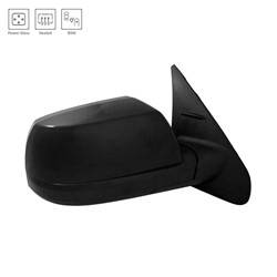 LKQ - 2014-2017 Toyota Tundra Passenger's Side Door Mirror Power Adjustment, Manual Folding, Heated, Blind Spot Indicator, Lane Departure Warning System, Textured Paint To Match