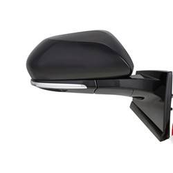 LKQ - 2017-2019 Toyota Prius Prime Passenger's Side Door Mirror Power Adjustment, Manual Folding, Heated, Housing Turn Signal Indicator, Mirror Turn Signal Indicator, Black