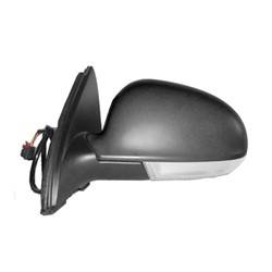 LKQ - 2005-2010 Volkswagen Jetta Driver's Side Door Mirror Power Adjustment, Manual Folding, Heated, Housing Turn Signal Indicator, Mirror Turn Signal Indicator, Paint to Match