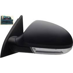 LKQ - 2006-2010 Volkswagen Passat Driver's Side Door Mirror Power Adjustment, Manual Folding, Heated, Housing Turn Signal Indicator, Mirror Turn Signal Indicator, Textured Paint To Match