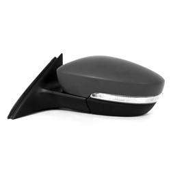 LKQ - 2013-2015 Volkswagen Passat Driver's Side Door Mirror Power Adjustment, Manual Folding, Heated, Housing Turn Signal Indicator, Mirror Turn Signal Indicator, Textured Paint To Match