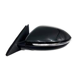 LKQ - 2019-2022 Volkswagen Jetta Driver's Side Door Mirror Power Adjustment, Manual Folding, Heated, Blind Spot Indicator, Housing Turn Signal Indicator, Memory Setting, Mirror Turn Signal Indicator, Black