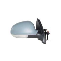 LKQ - 2005-2010 Volkswagen Jetta Passenger's Side Door Mirror Power Adjustment, Manual Folding, Heated, Housing Turn Signal Indicator, Integrated Puddle Light, Mirror Turn Signal Indicator, Paint to Match