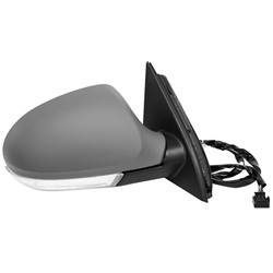 LKQ - 2006-2007 Volkswagen Passat Passenger's Side Door Mirror Power Adjustment, Manual Folding, Heated, Housing Turn Signal Indicator, Integrated Puddle Light, Memory Setting, Mirror Turn Signal Indicator, Textured Gray