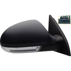 LKQ - 2006-2010 Volkswagen Passat Passenger's Side Door Mirror Power Adjustment, Manual Folding, Heated, Housing Turn Signal Indicator, Mirror Turn Signal Indicator, Textured Paint To Match