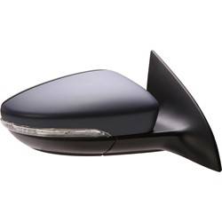 LKQ - 2009-2012 Volkswagen Passat Passenger's Side Door Mirror Power Adjustment, Powered Folding, Heated, Housing Turn Signal Indicator, Integrated Puddle Light, Memory Setting, Mirror Turn Signal Indicator, Textured Gray