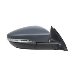 LKQ - 2012 Volkswagen Passat Passenger's Side Door Mirror Power Adjustment, Manual Folding, Heated, Housing Turn Signal Indicator, Memory Setting, Mirror Turn Signal Indicator, Textured Paint To Match