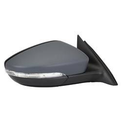 LKQ - 2016-2018 Volkswagen Passat Passenger's Side Door Mirror Power Adjustment, Powered Folding, Heated, Housing Turn Signal Indicator, Mirror Turn Signal Indicator, Black